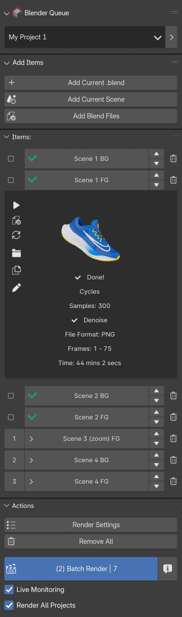 Blender Queue